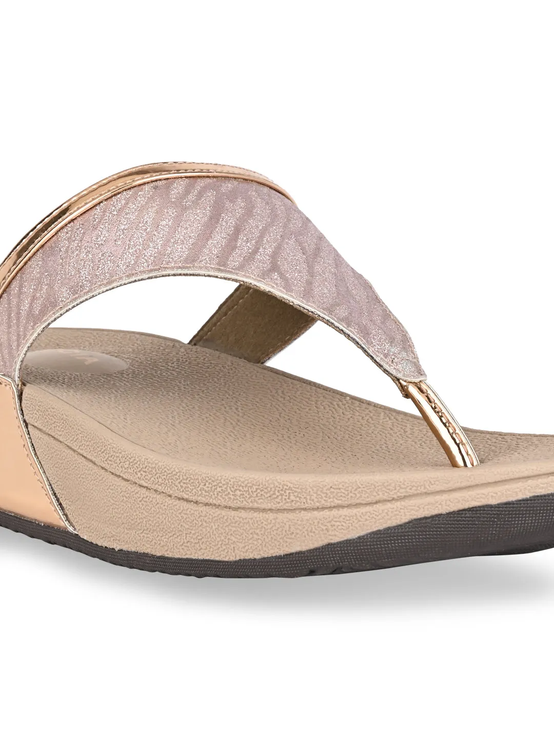 Rose Gold Women Casual Flats