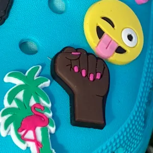 SHOE CHARMS - PINK MANI FIST