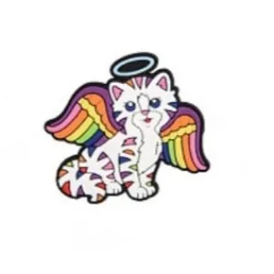 SHOE CHARMS - RAINBOW ANGEL CAT