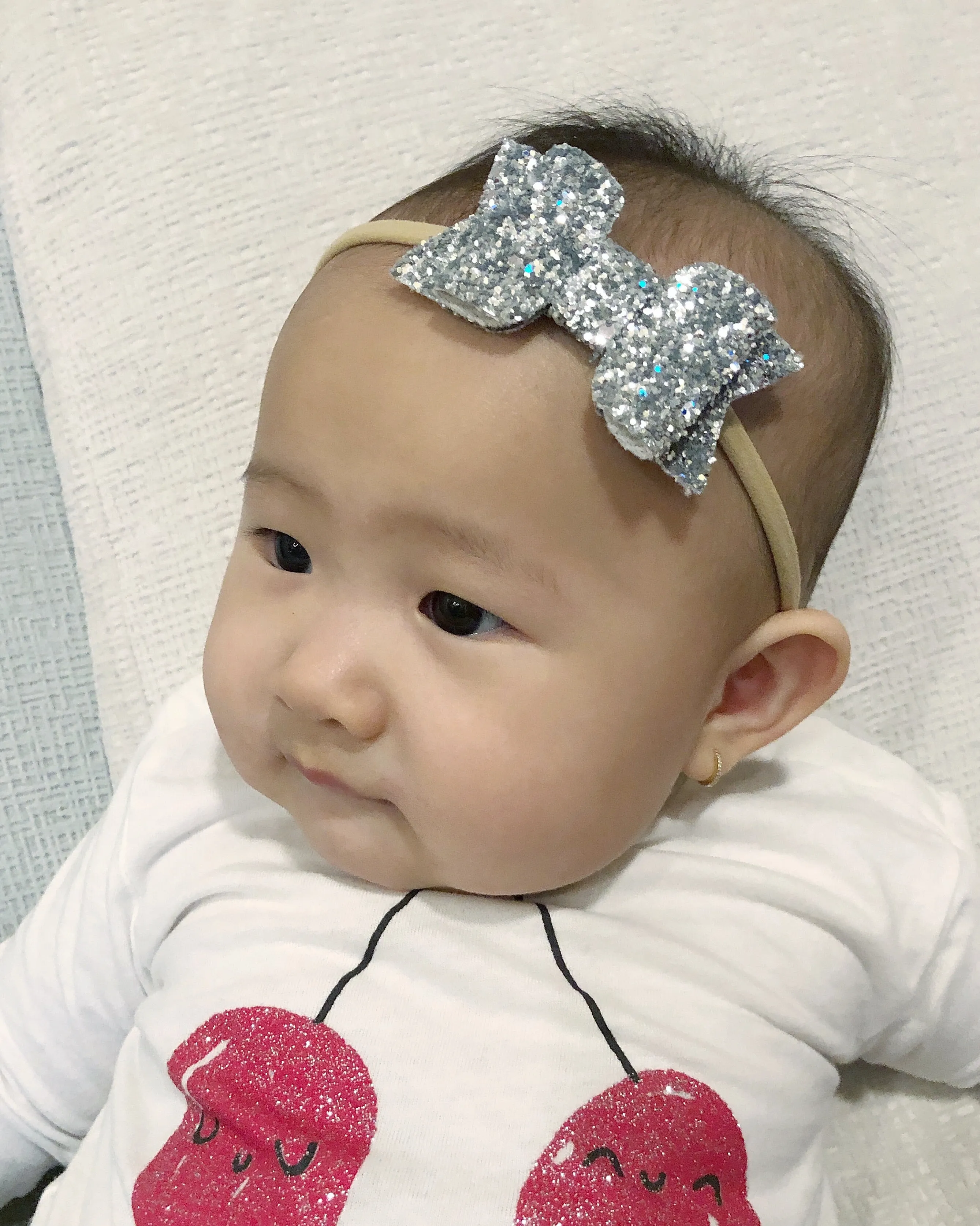 Silver Rock Glitter Hair Clip or Shoe Clip