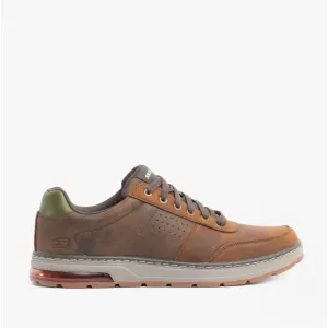 Skechers 210142/CDB EVENSTON FANTON Mens Leather Trainers Dark Brown