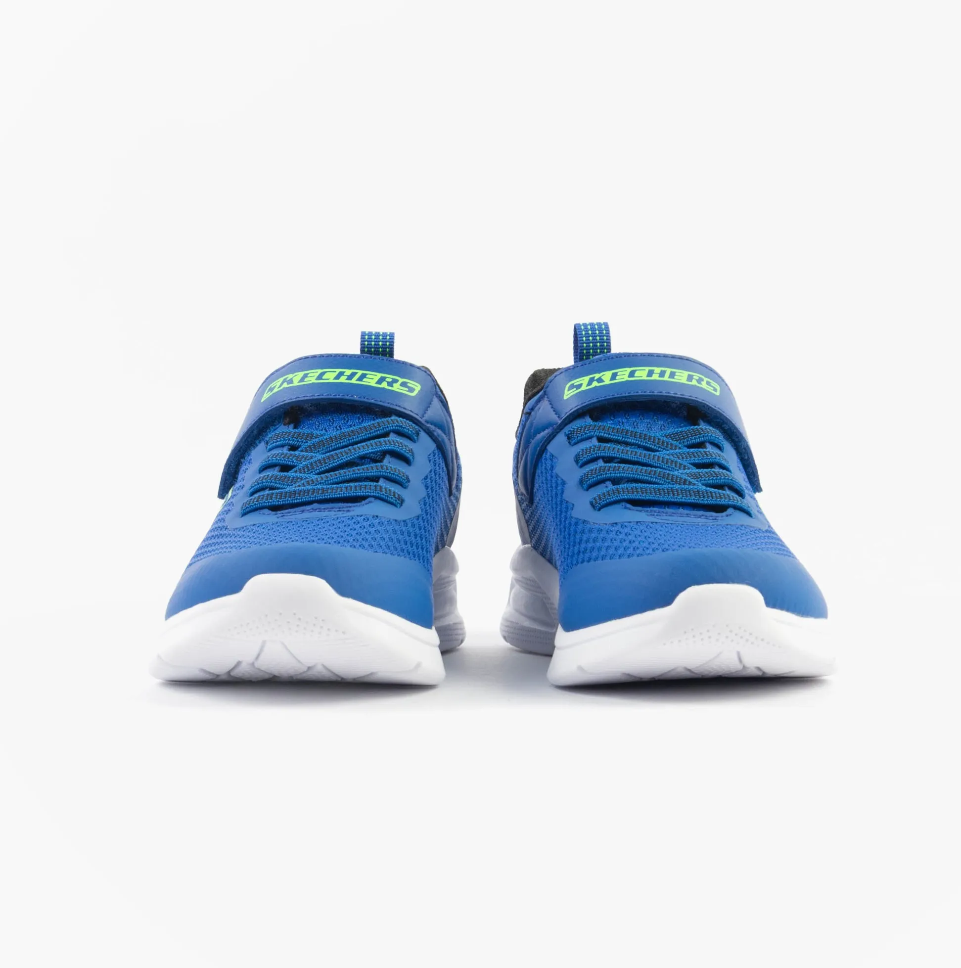 Skechers MICROSPEC MAX - VAPTIX Boys Trainers Blue/Lime