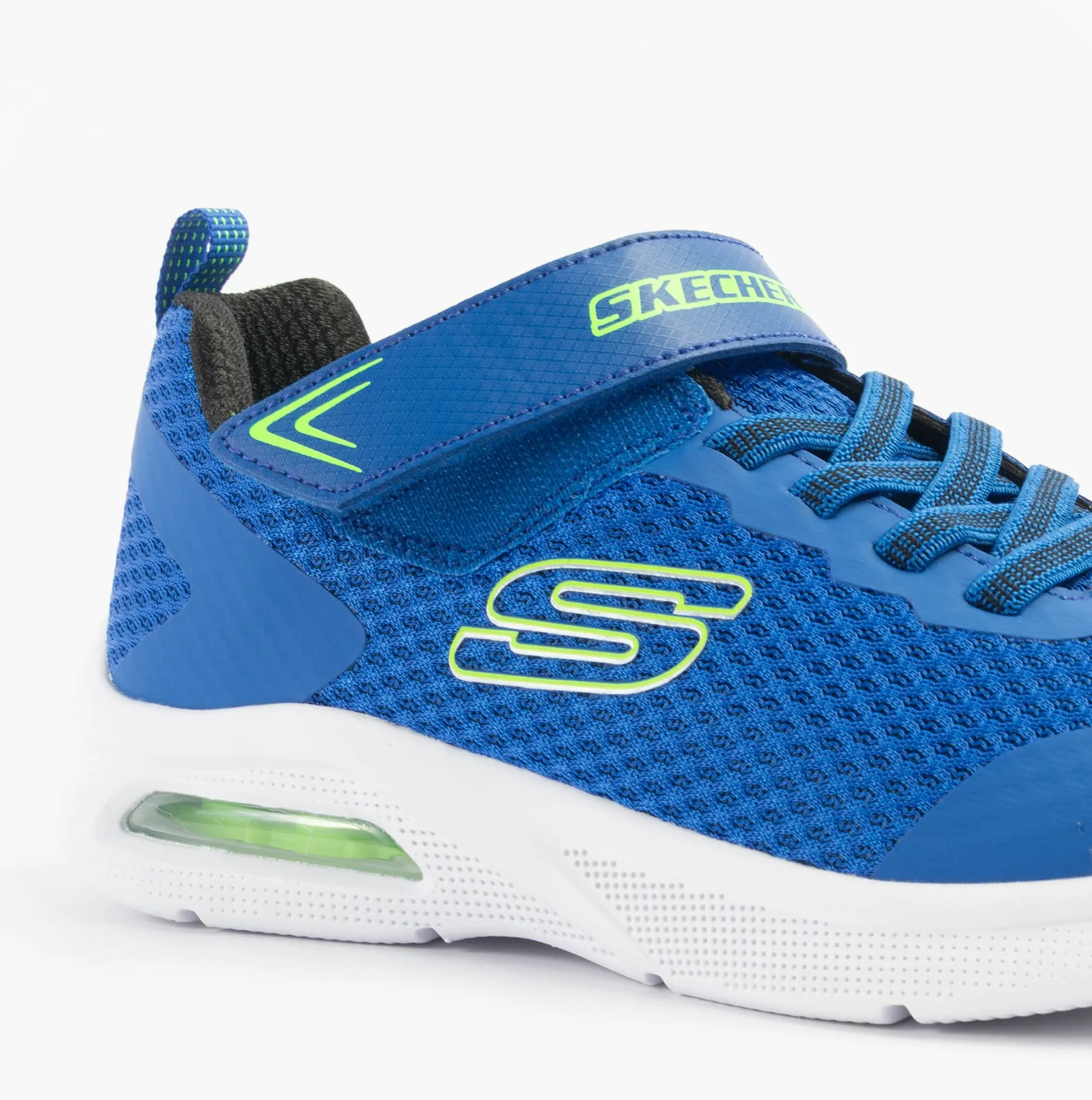 Skechers MICROSPEC MAX - VAPTIX Boys Trainers Blue/Lime