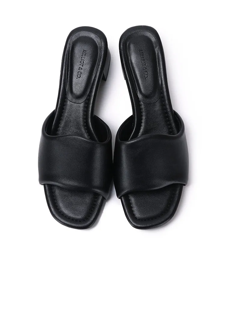 Sofia Comfy Slip On Heels (Black)