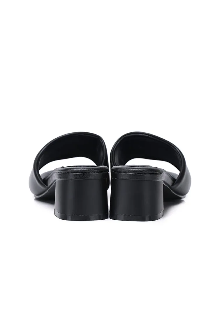 Sofia Comfy Slip On Heels (Black)