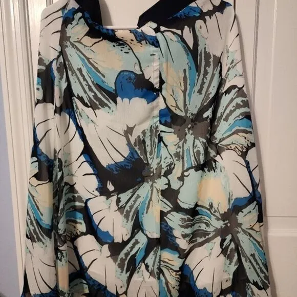 Stunning Cross‎ Tank Flowal Print Flowly Flattering Dress Med. NWT