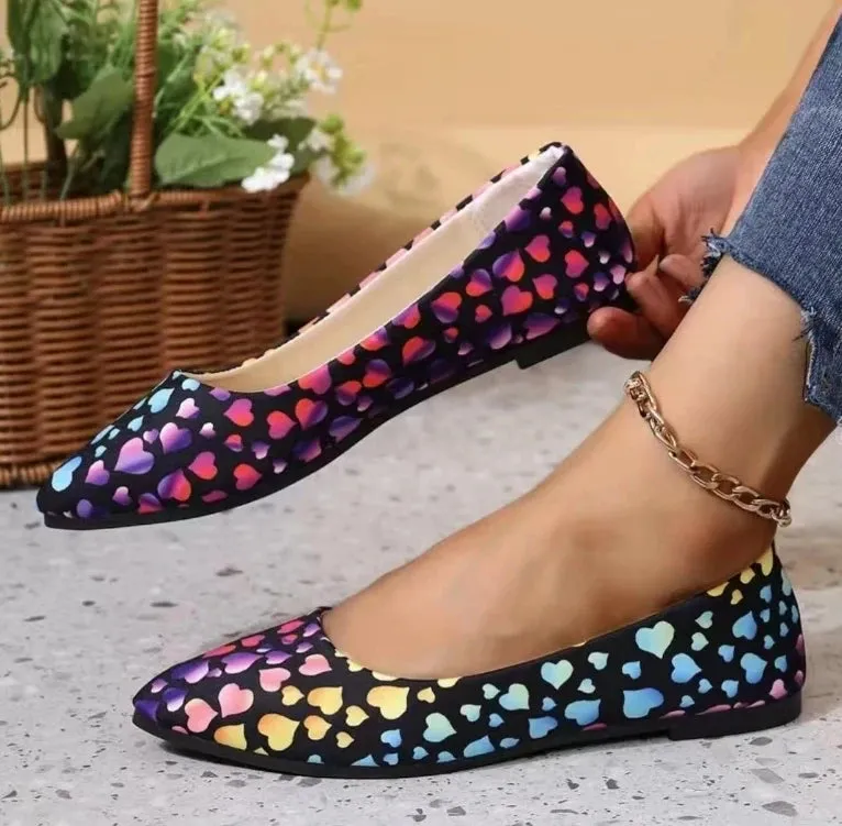Stylish Pointed Toe Flat Ballerina Shoes
