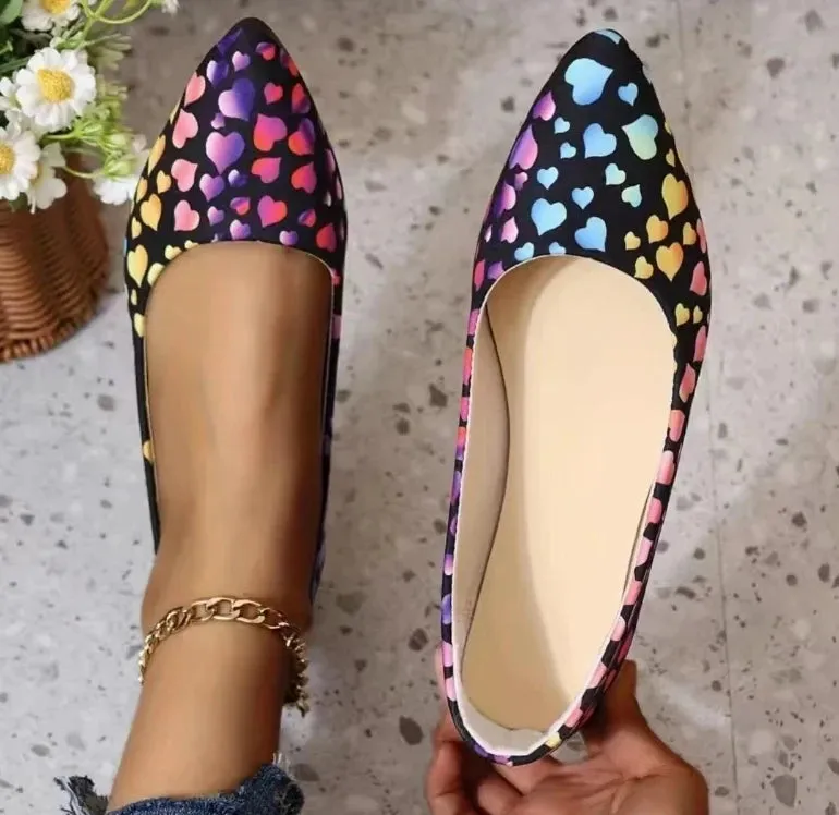 Stylish Pointed Toe Flat Ballerina Shoes