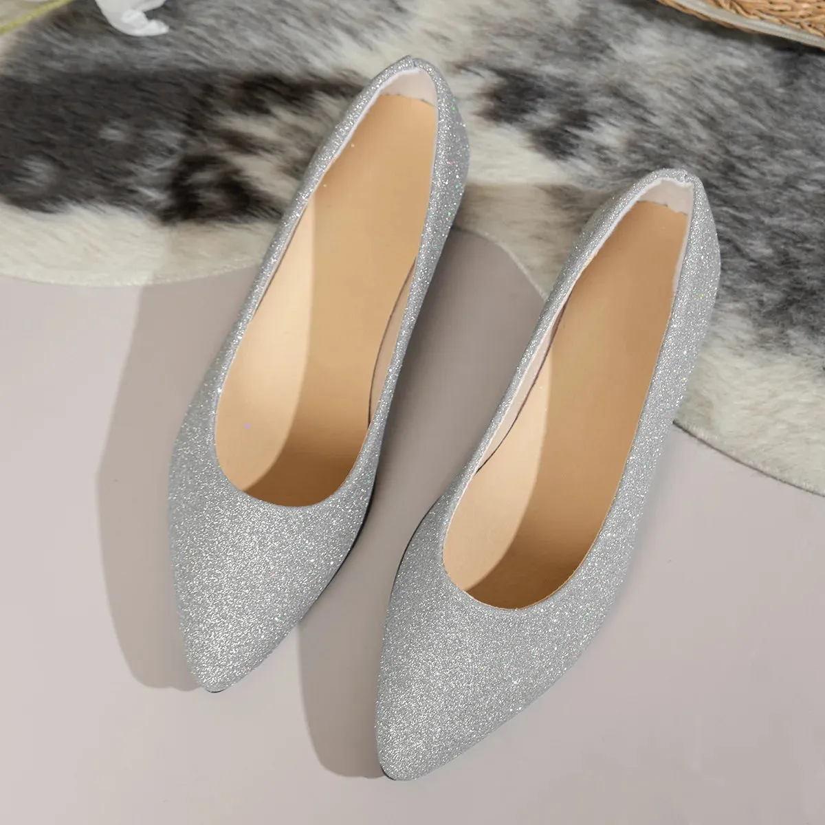 Stylish Pointed Toe Flat Ballerina Shoes