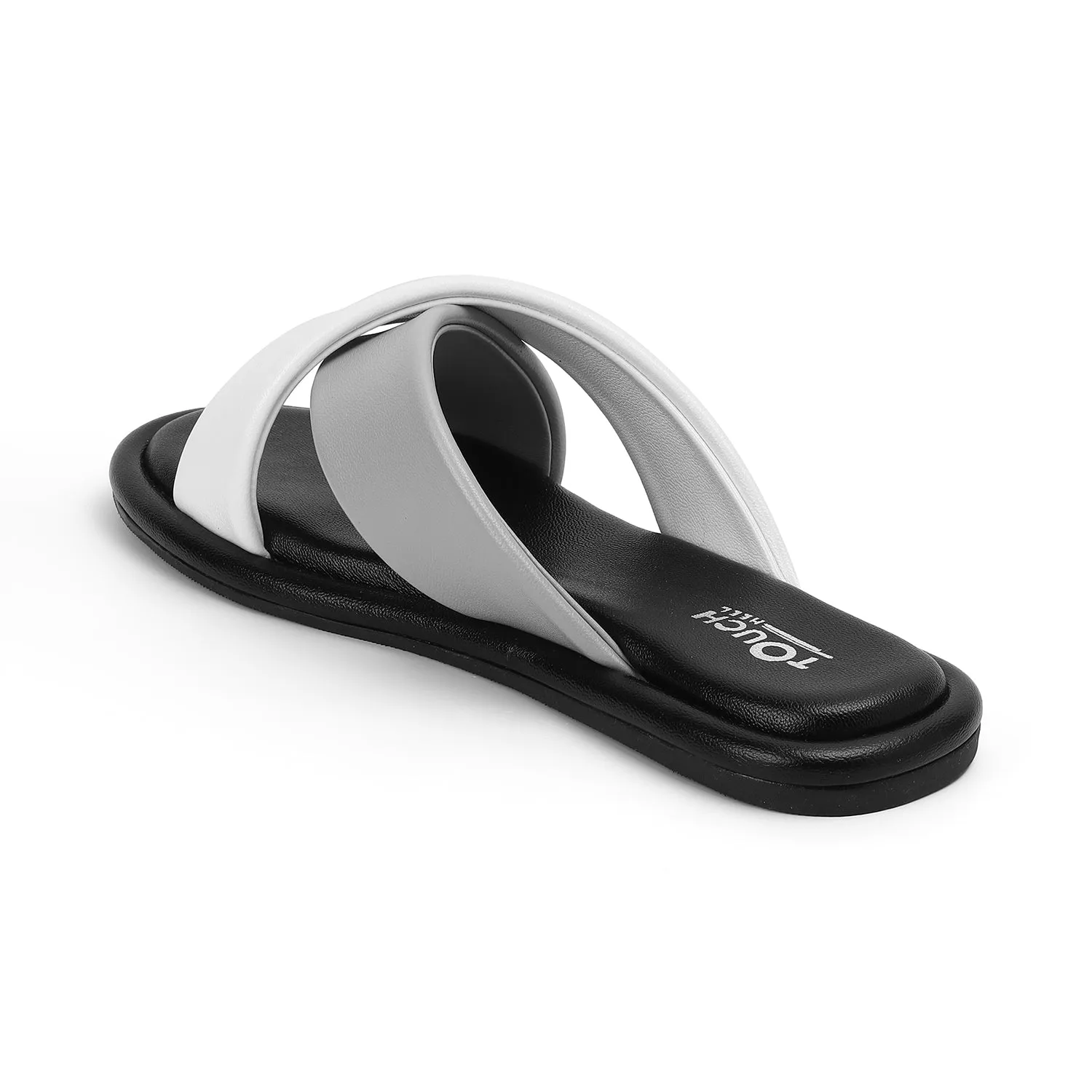 Stylish Slip on Open Toe Sliders - Cross Strap Sandals