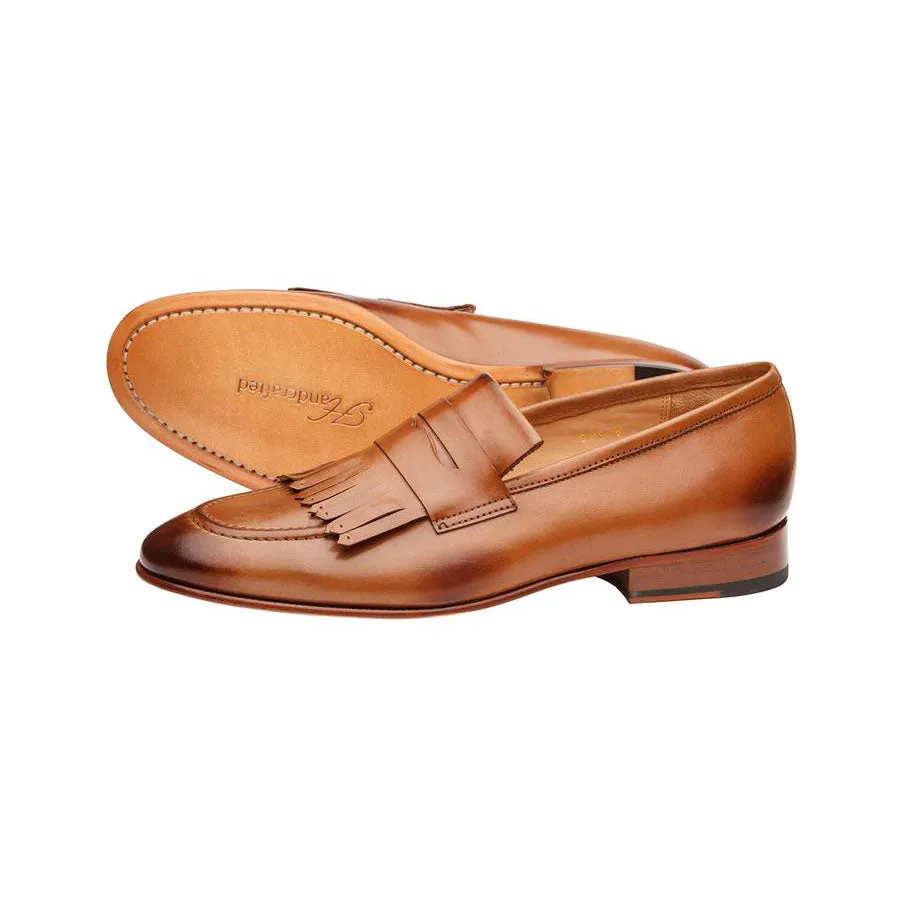 Tan Fringe Loafer