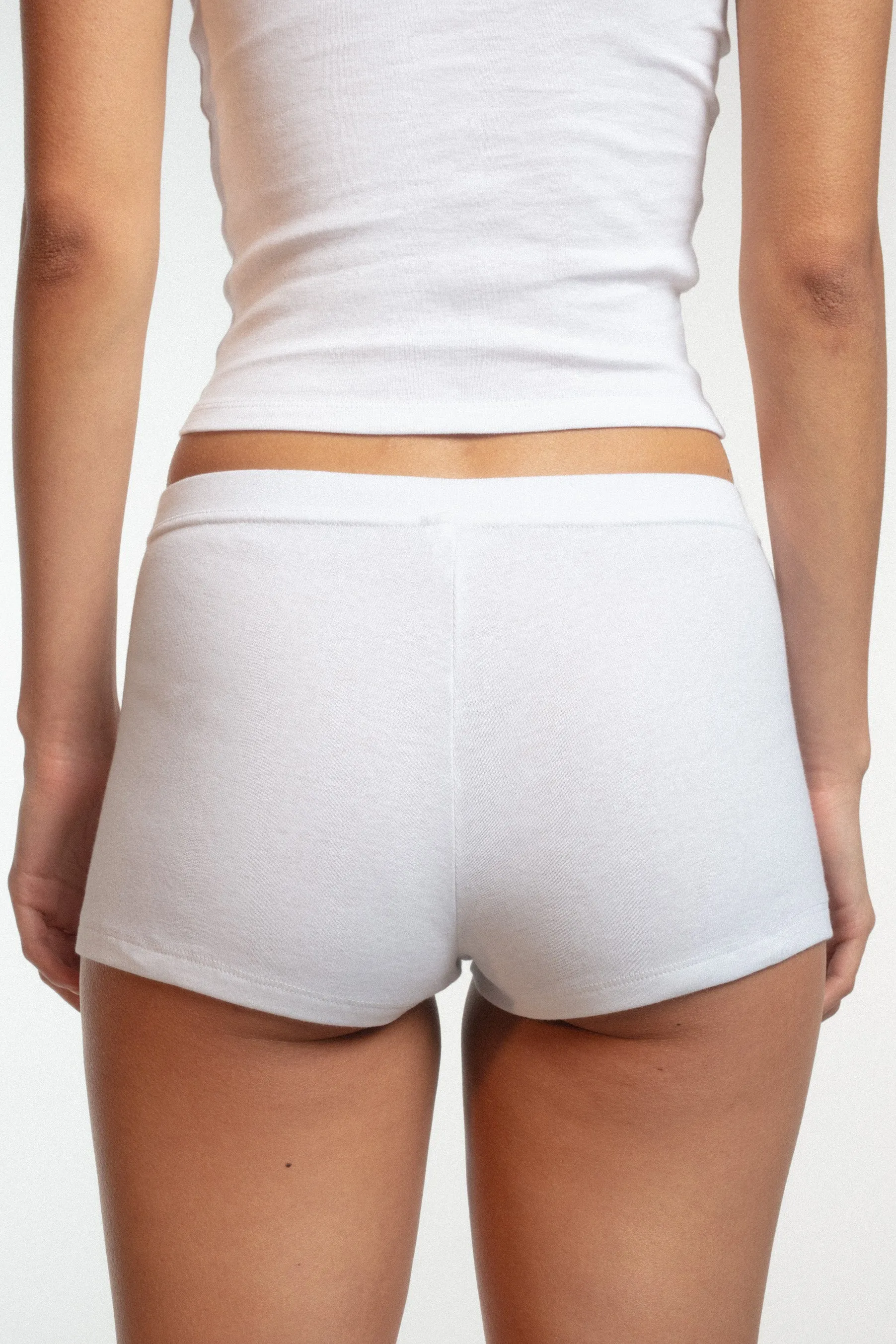 The Boyshort: Cotton Jersey White
