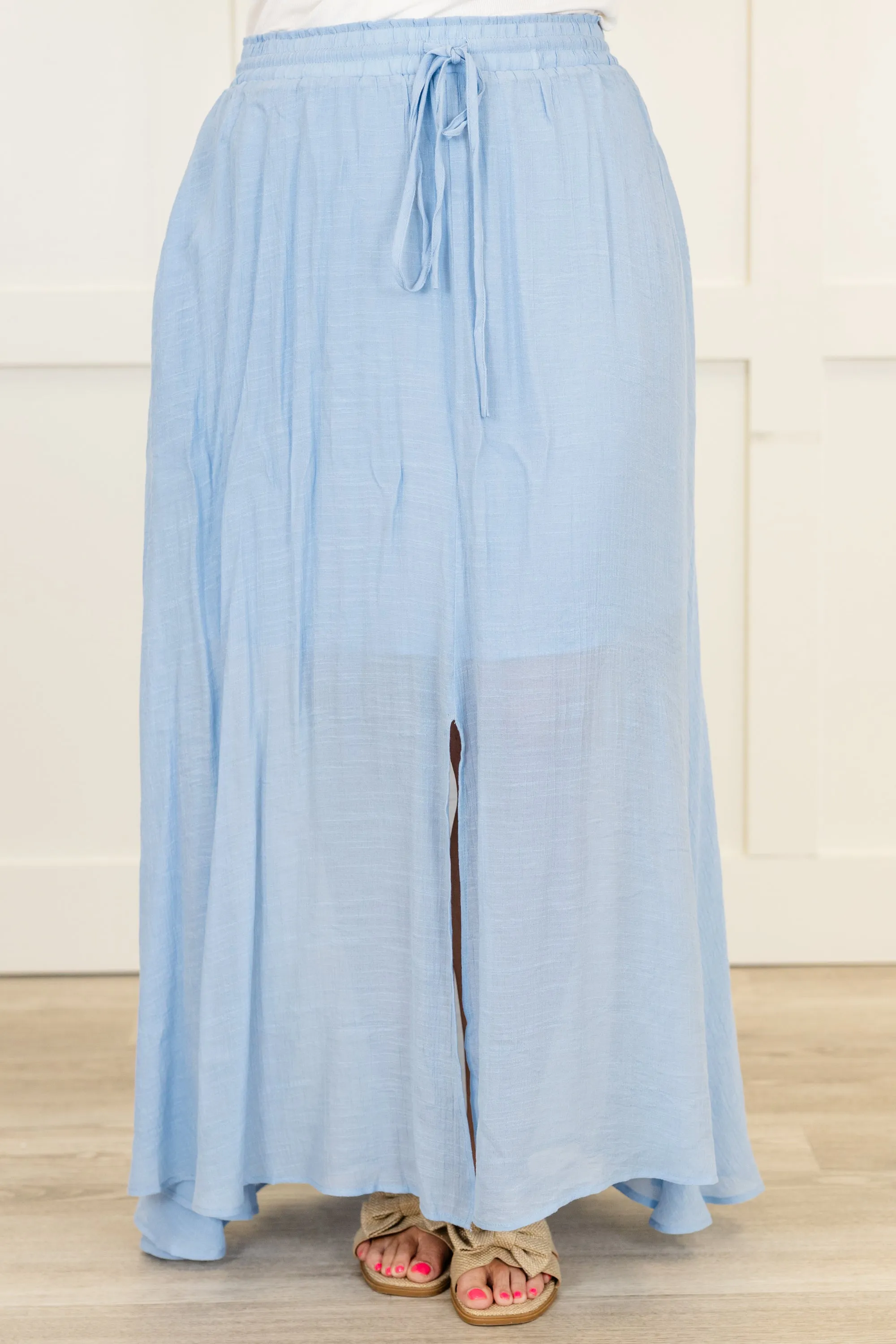 The Break Is Over Skirt, Misty Blue