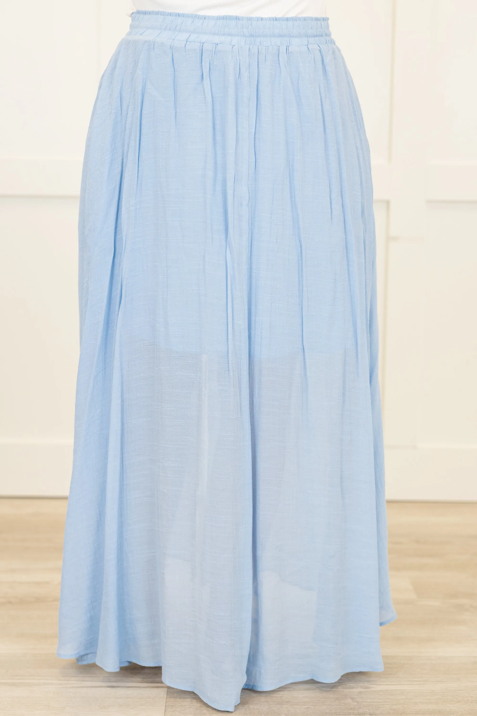 The Break Is Over Skirt, Misty Blue