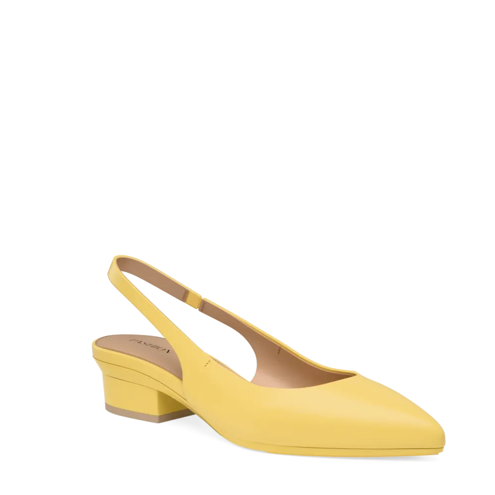 The Slingback - Limoncello Leather 4 Stiletto