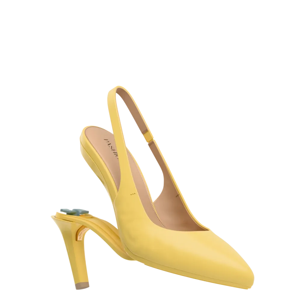 The Slingback - Limoncello Leather 4 Stiletto