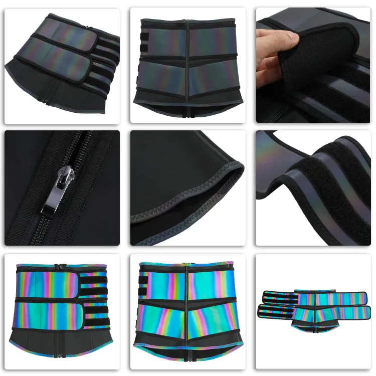 Tummy Control Reflective Double Strap Waist Trainer Corset Latex Waist Shaper