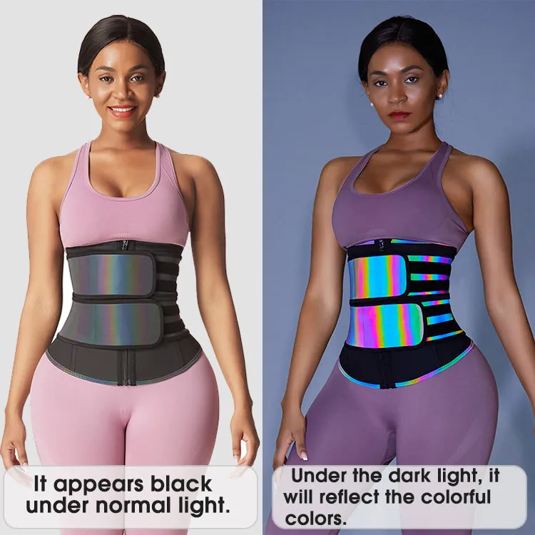 Tummy Control Reflective Double Strap Waist Trainer Corset Latex Waist Shaper