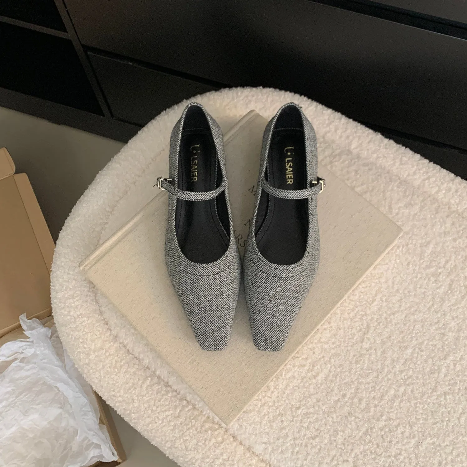 Tweed Charm Flats