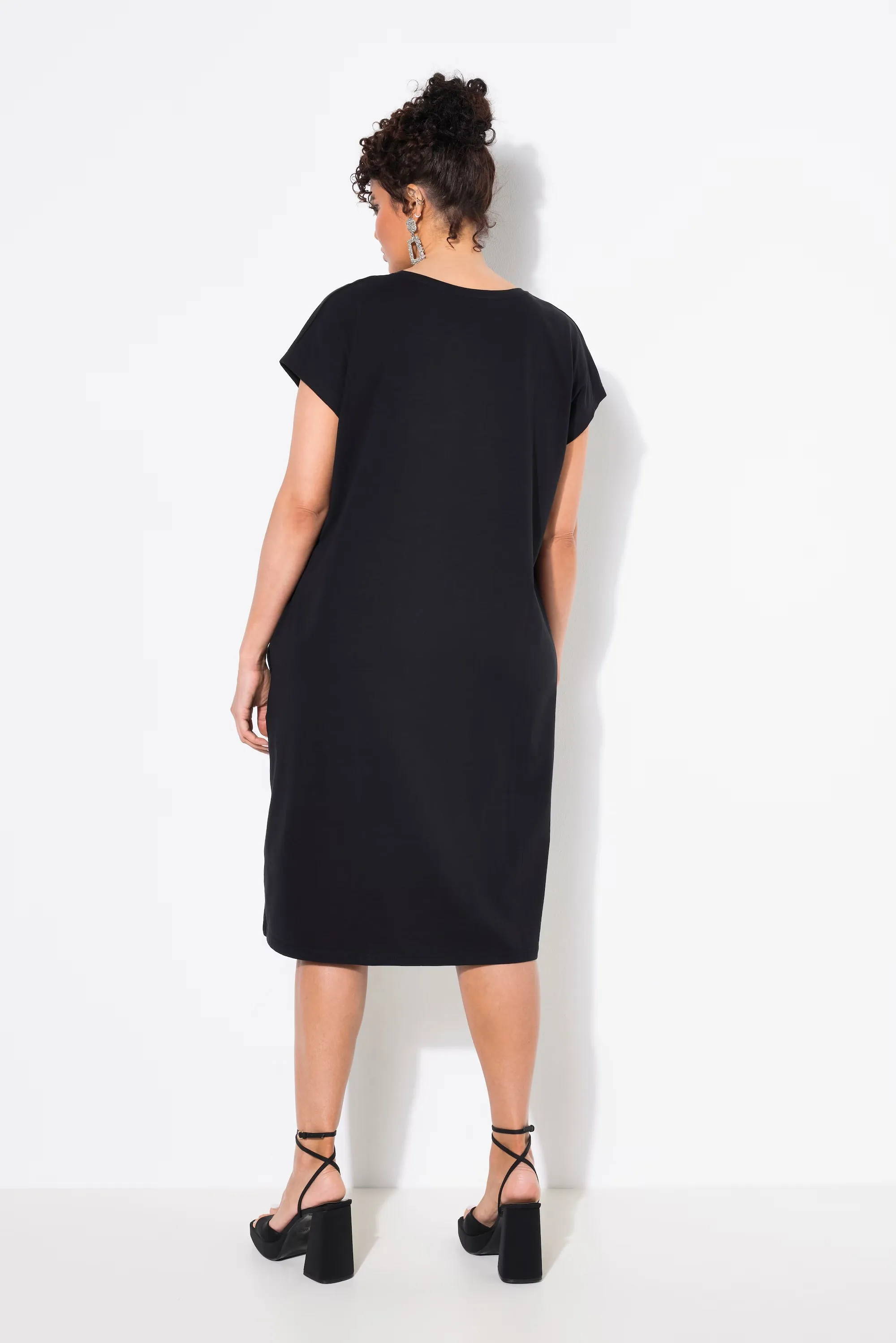 Ulla Popken Rhinestone Dress in Black