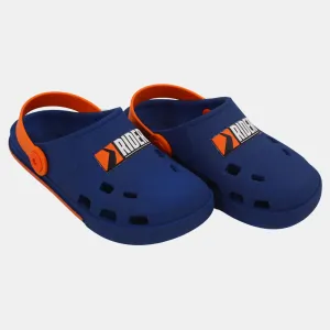 Unisex Rubber Clogs Slippers - Blue/Orange