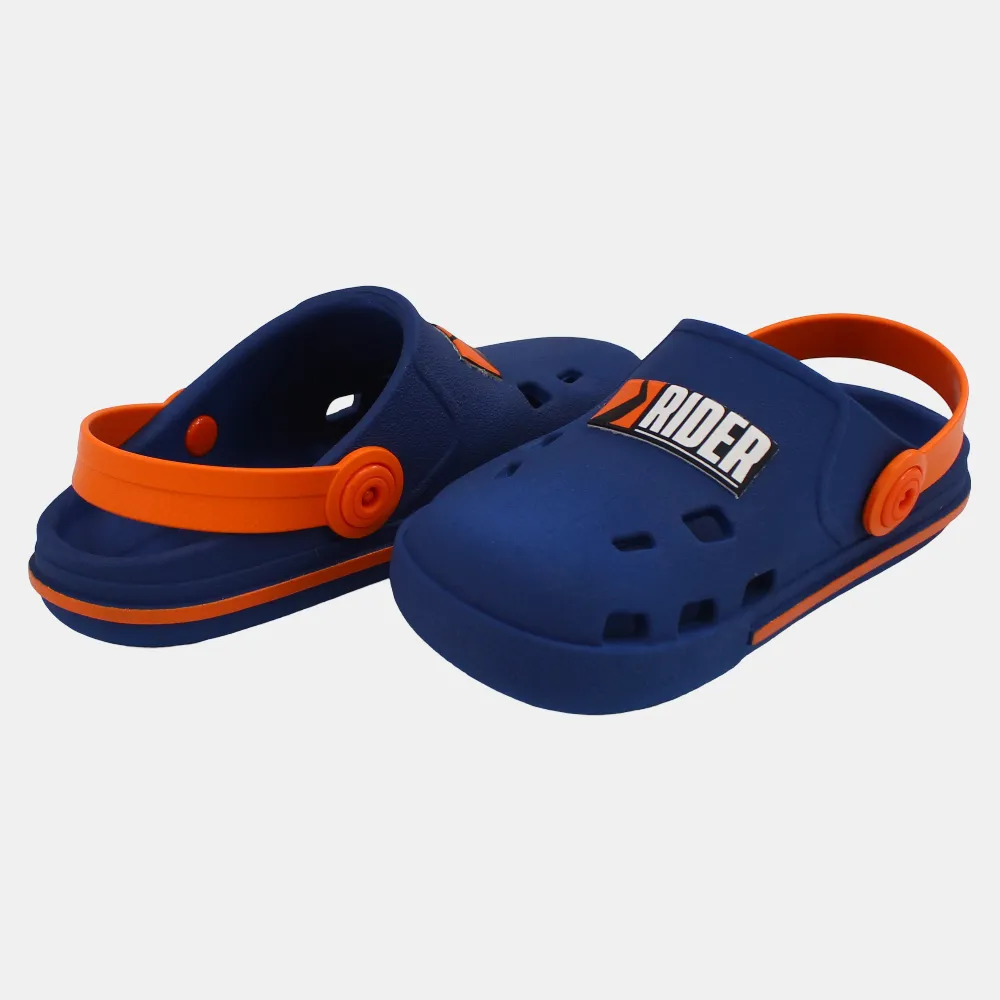 Unisex Rubber Clogs Slippers - Blue/Orange