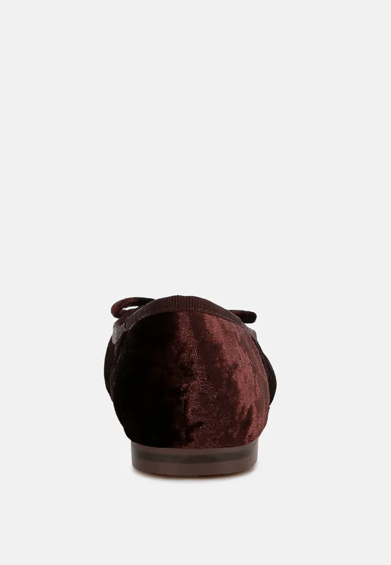 Velvet Bow Ballerinas By RAG
