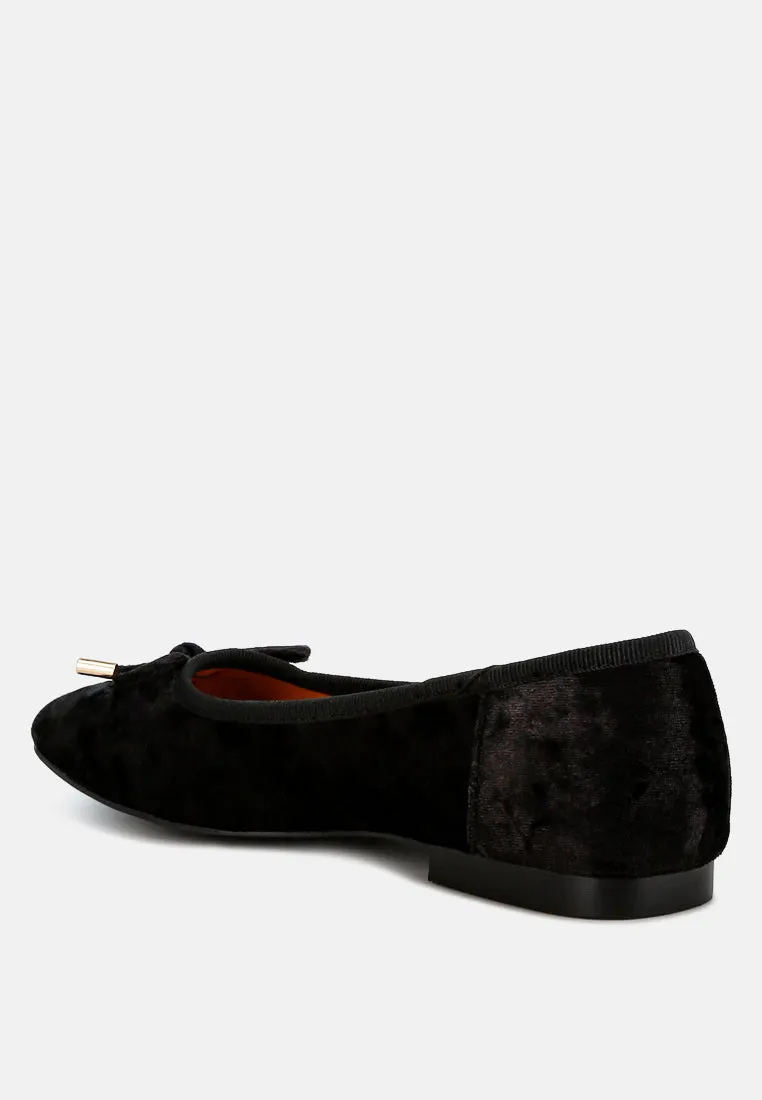 Velvet Bow Ballerinas By RAG