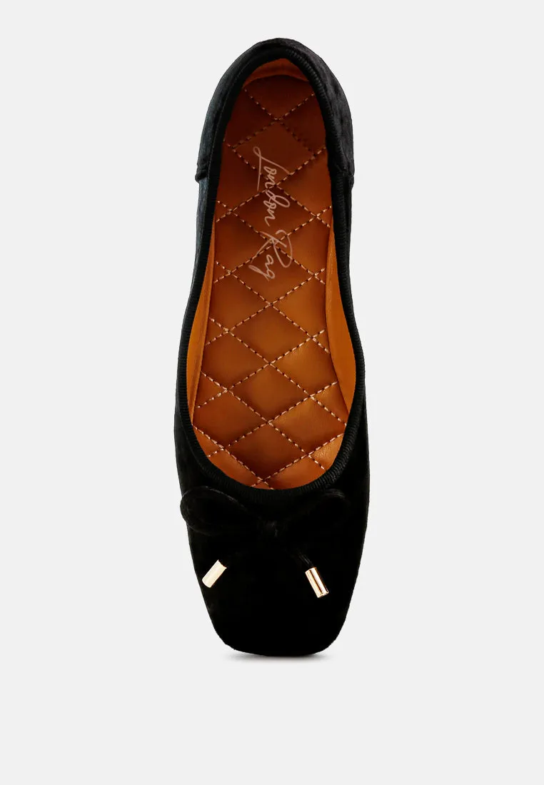 Velvet Bow Ballerinas By RAG