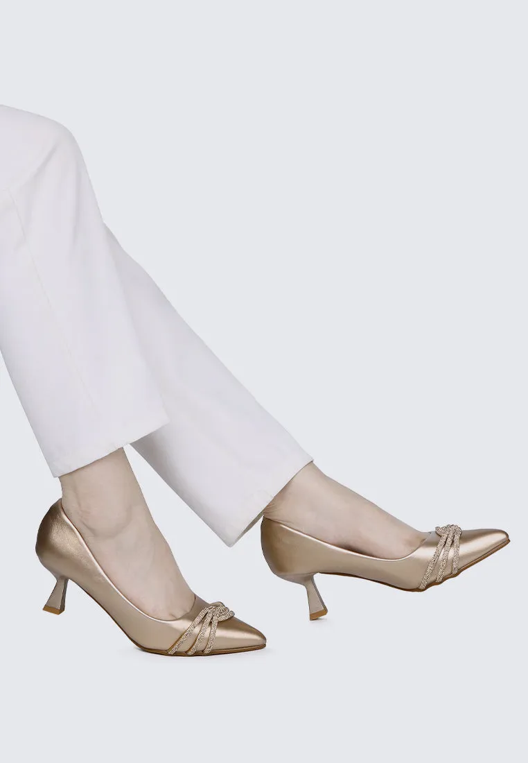 Virorica Comfy Pumps In Rose Gold