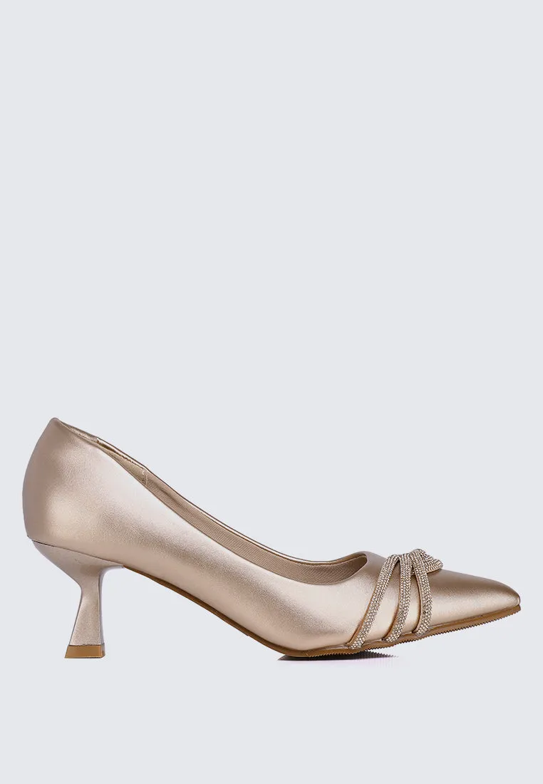 Virorica Comfy Pumps In Rose Gold