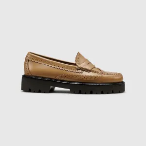 Whitney Brogue Super Lug Weejuns Loafer in Tan