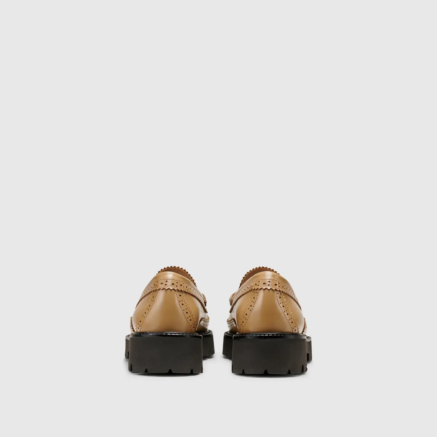 Whitney Brogue Super Lug Weejuns Loafer in Tan