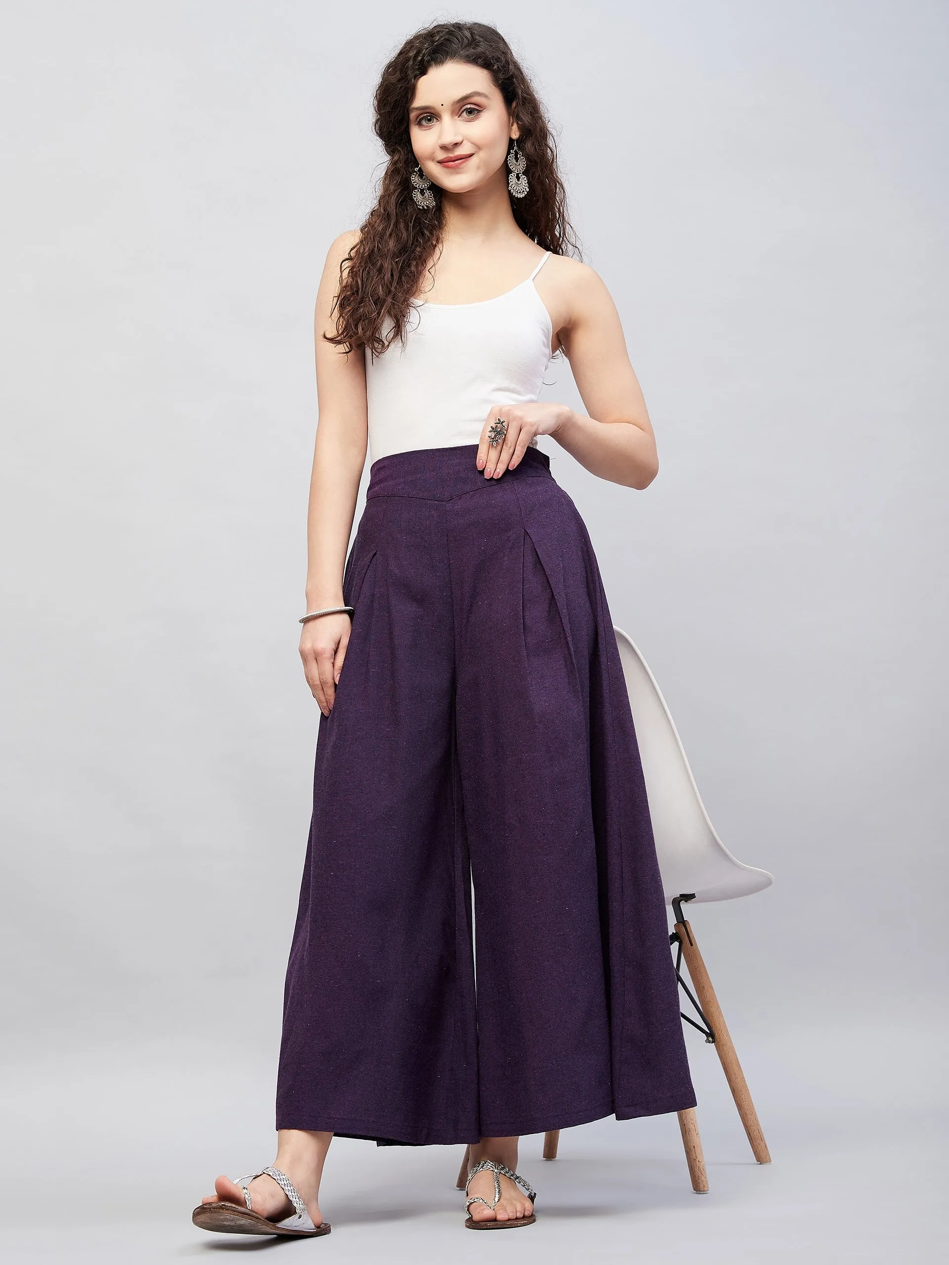 Wine Handloom Palazzo
