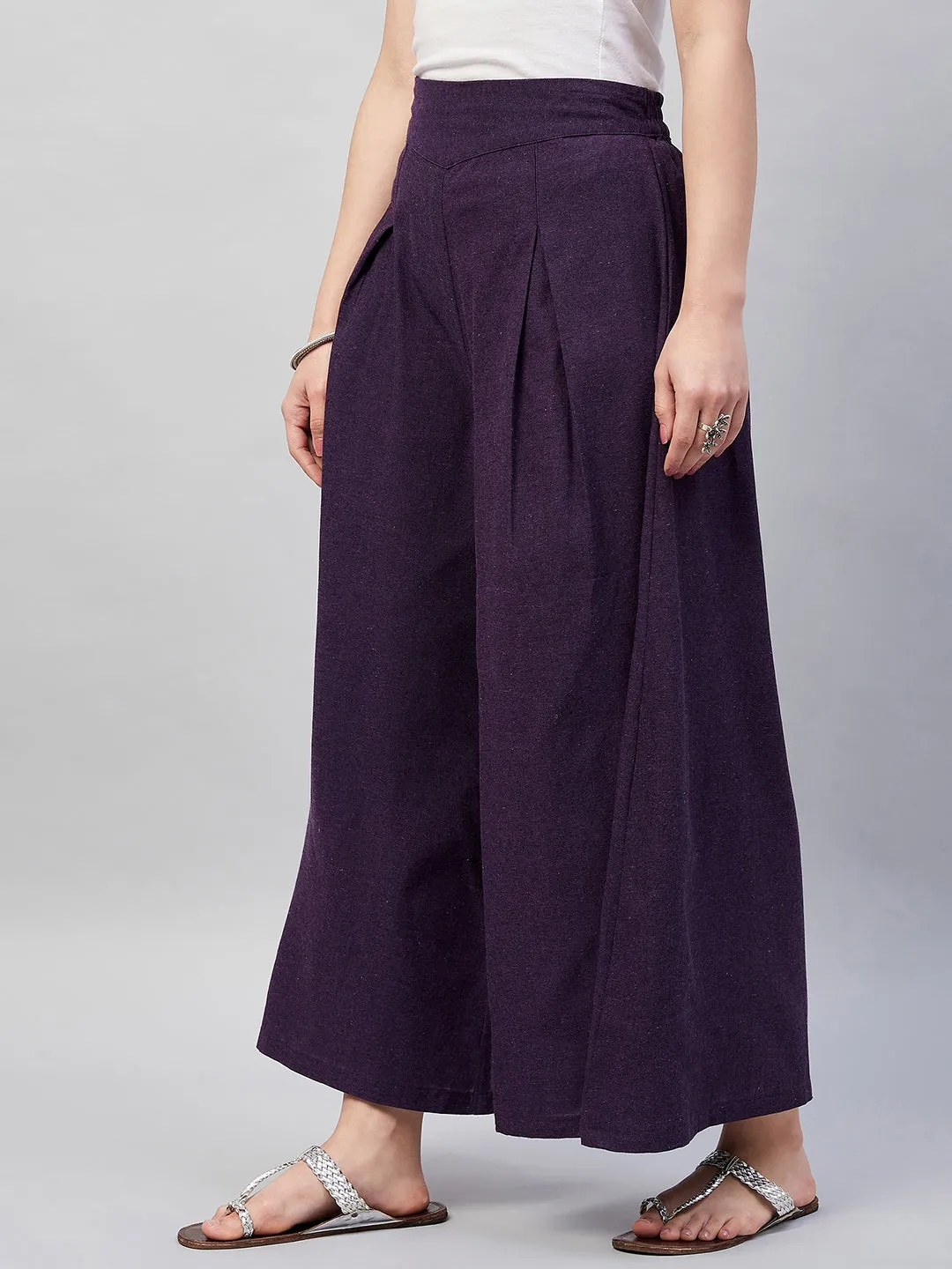 Wine Handloom Palazzo