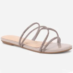 Women "GUARIS" Summer Embellished Flat Slippers