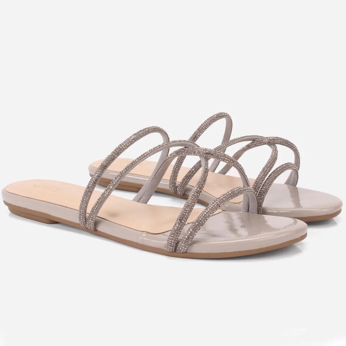 Women "GUARIS" Summer Embellished Flat Slippers