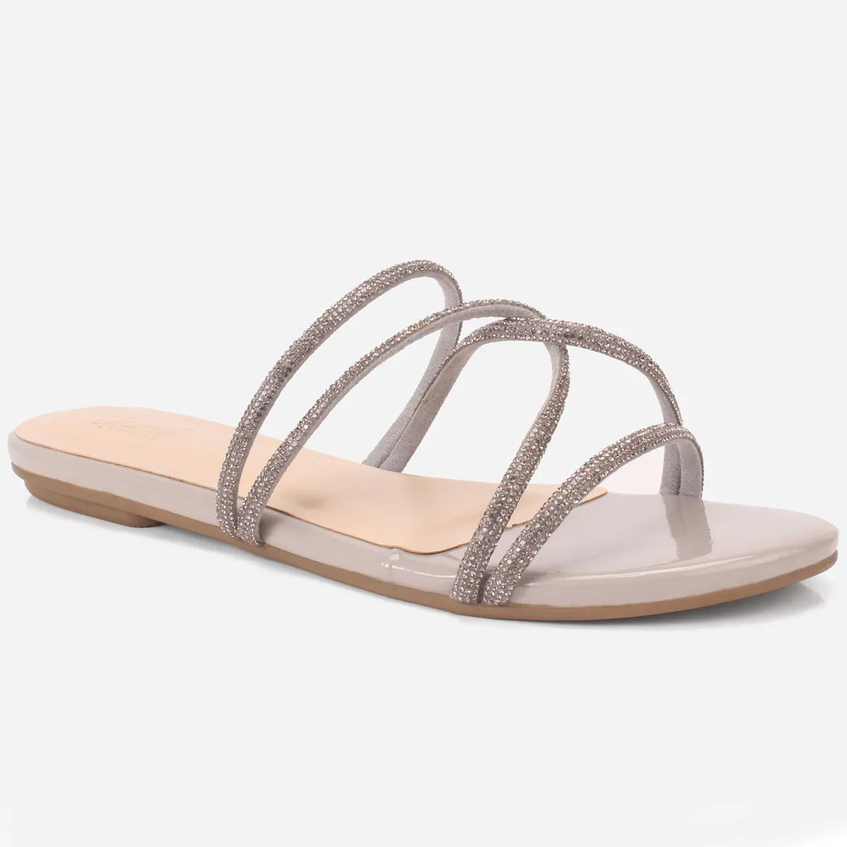 Women "GUARIS" Summer Embellished Flat Slippers