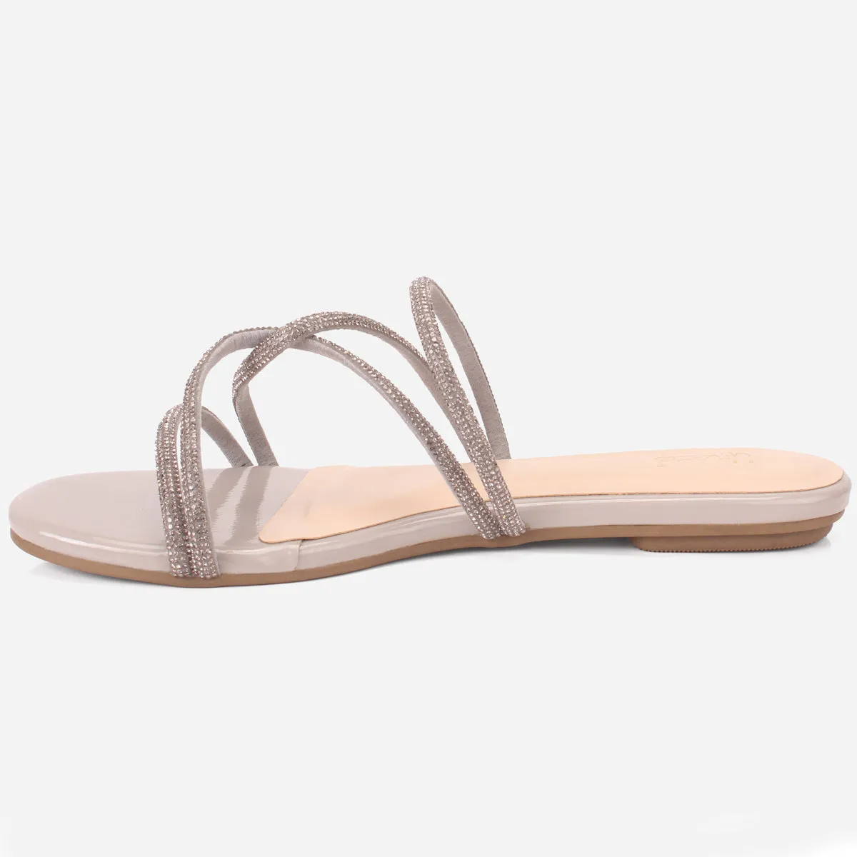 Women "GUARIS" Summer Embellished Flat Slippers