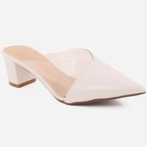 Women "KATE" Block Heel Versatile Pointed toe Slippers