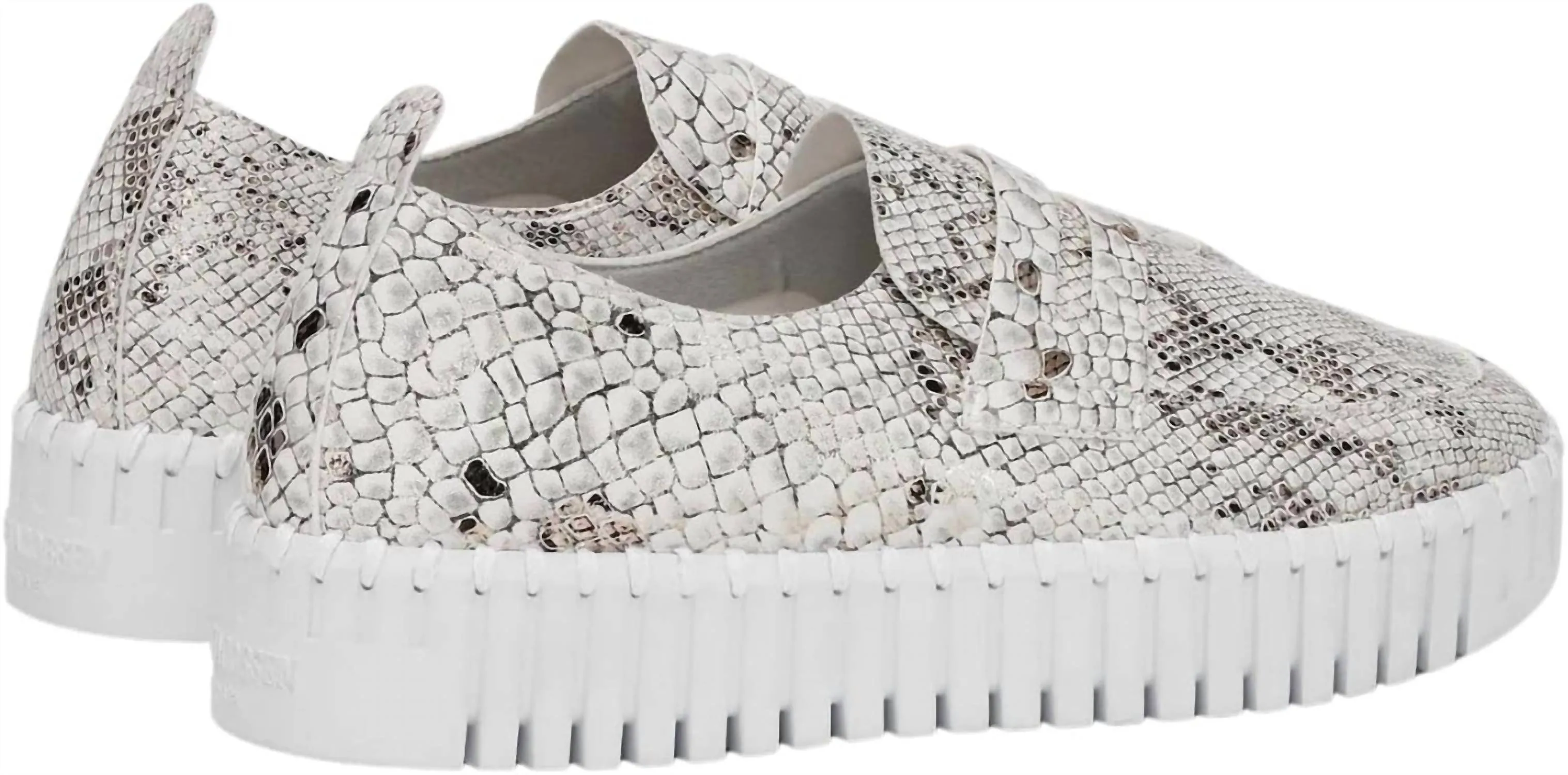 Women's Platform Flat In White