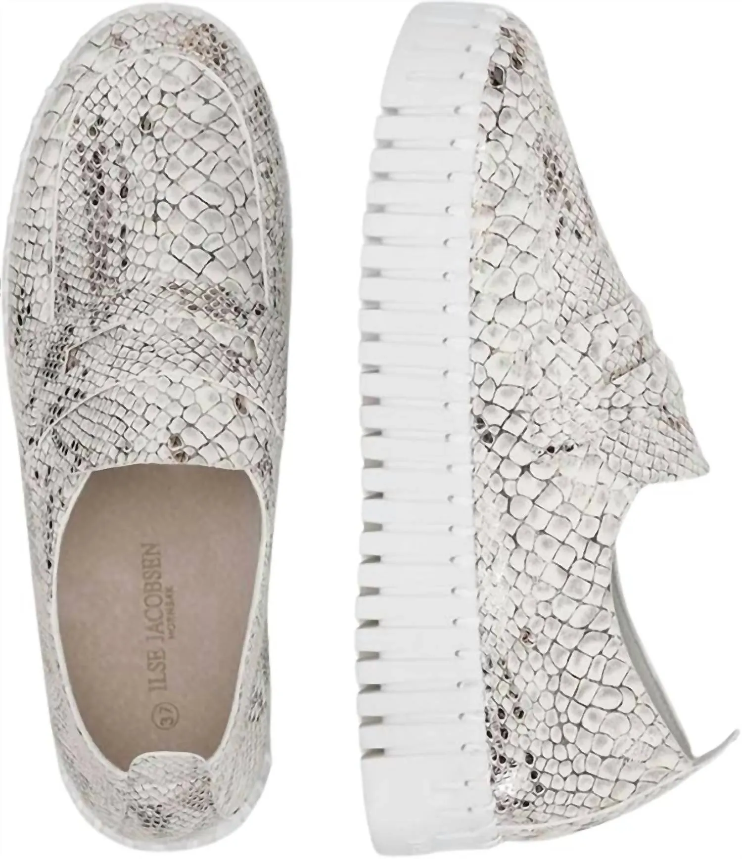 Women's Platform Flat In White