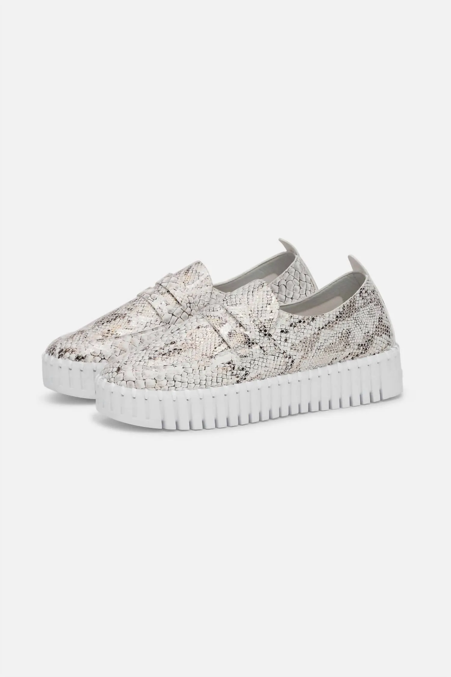 Women's Platform Flat In White