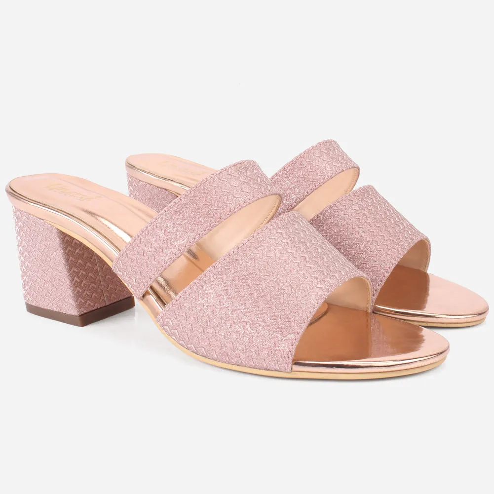 Womens "KENEDY" Shimmery Slip Ons Summer Sandals