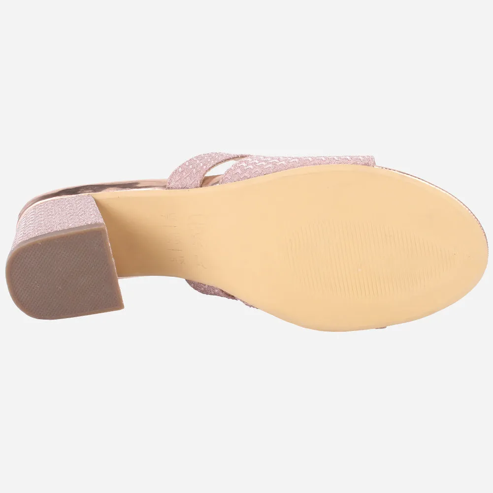 Womens "KENEDY" Shimmery Slip Ons Summer Sandals