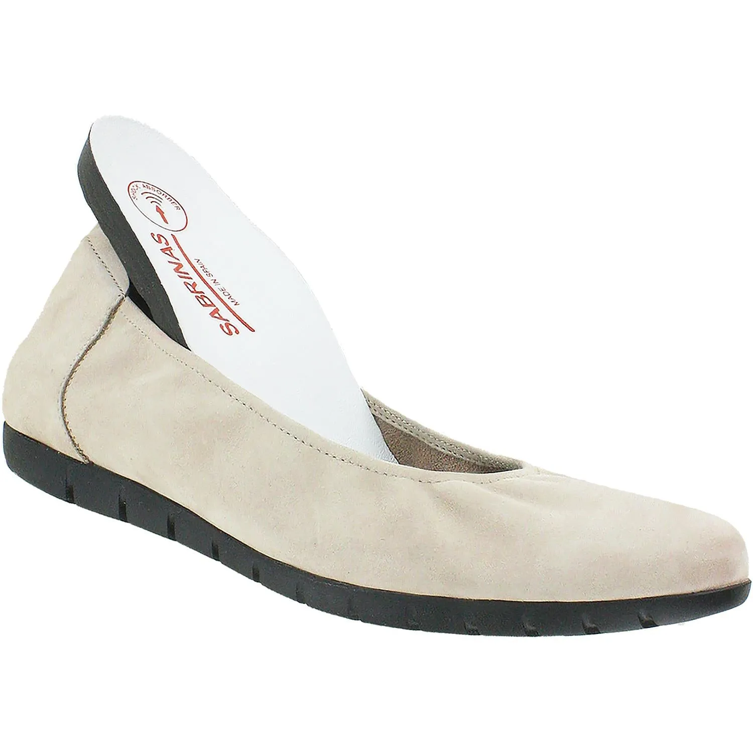 Women's Sabrinas Bruselas 85009 with Removable Arch Support Footbed Beige Nubuck