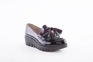 WONDERS - C-33174 SLIP-ON WEDGE SHOE - BLACK