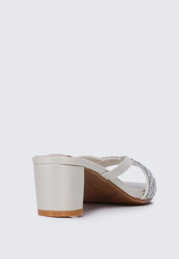 Zofi Comfy Heels In Pearl