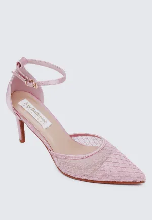 Zuri Comfy Heels In Dusty Pink