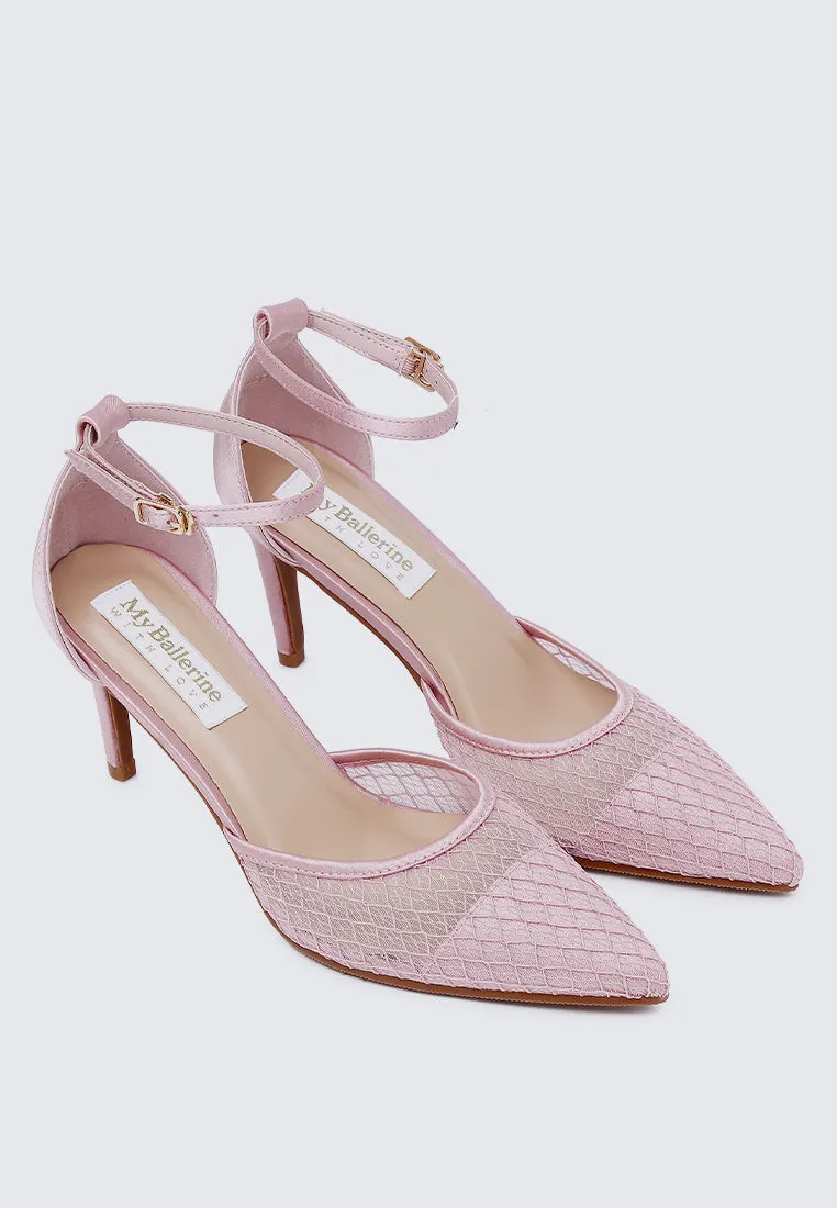 Zuri Comfy Heels In Dusty Pink